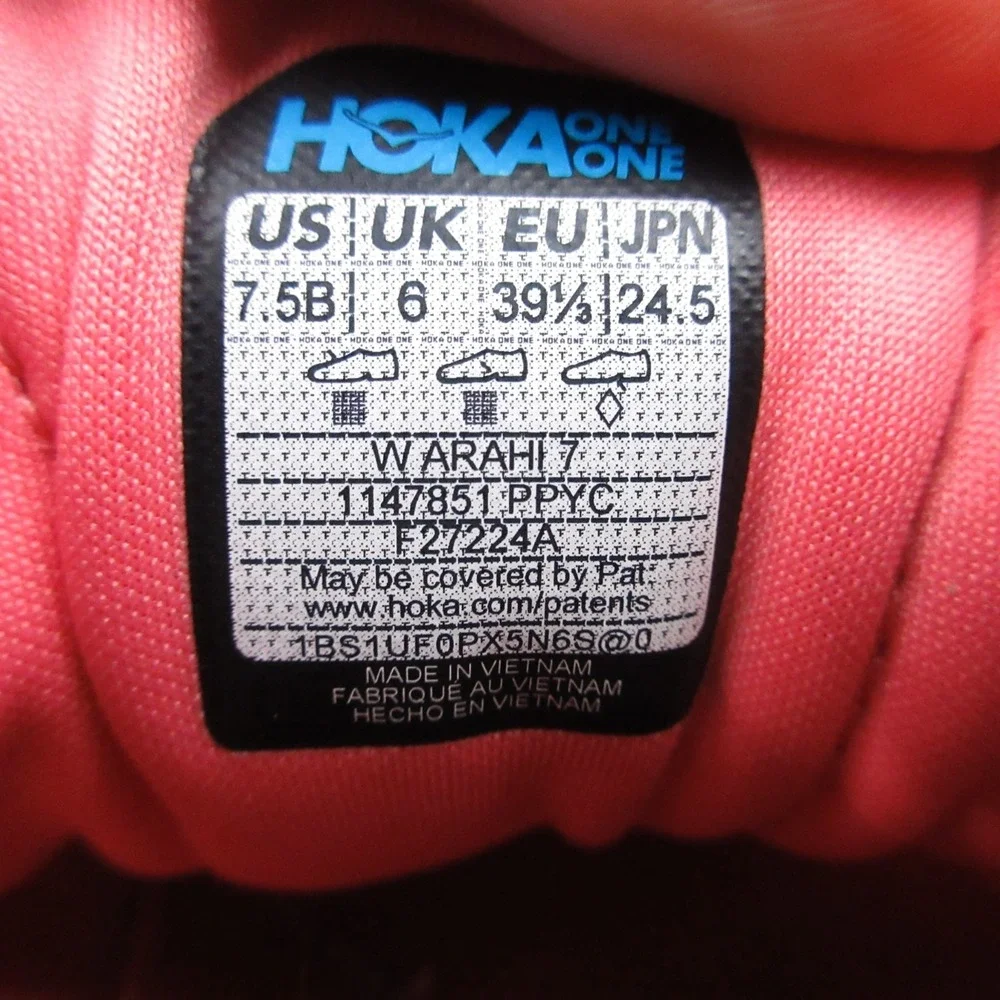 Hoka One One Sneakers Womens Size 7.5 B US Pink Arahi 7 Running Shoes Trainers